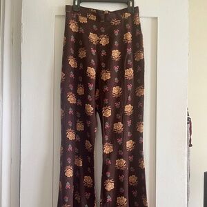 Betsey Johnson Bell-bottom Vintage Pants Floral Size S